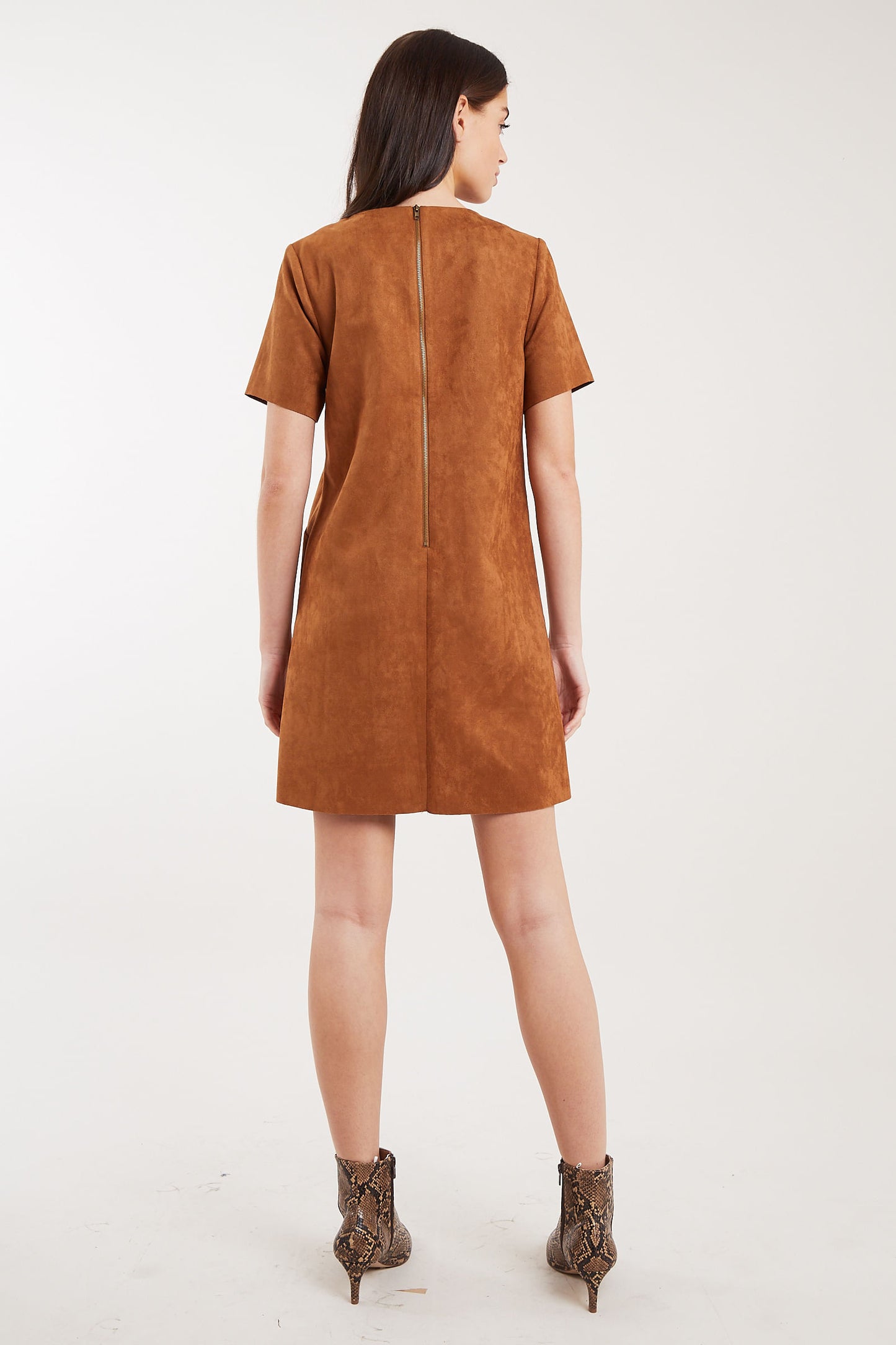 Louche Sylvie Faux Suede Mini Dress