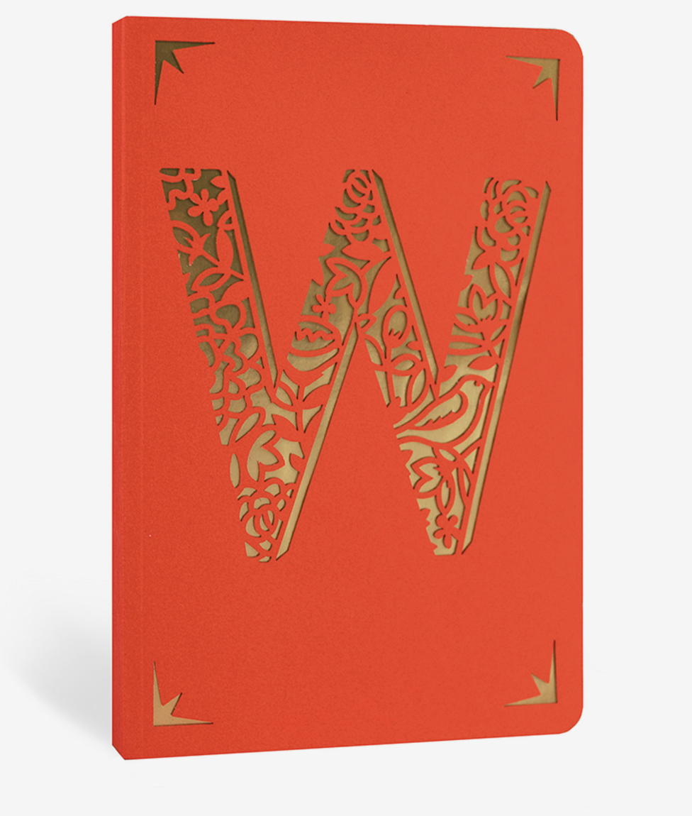 W Monogram Orange A6 Notebook