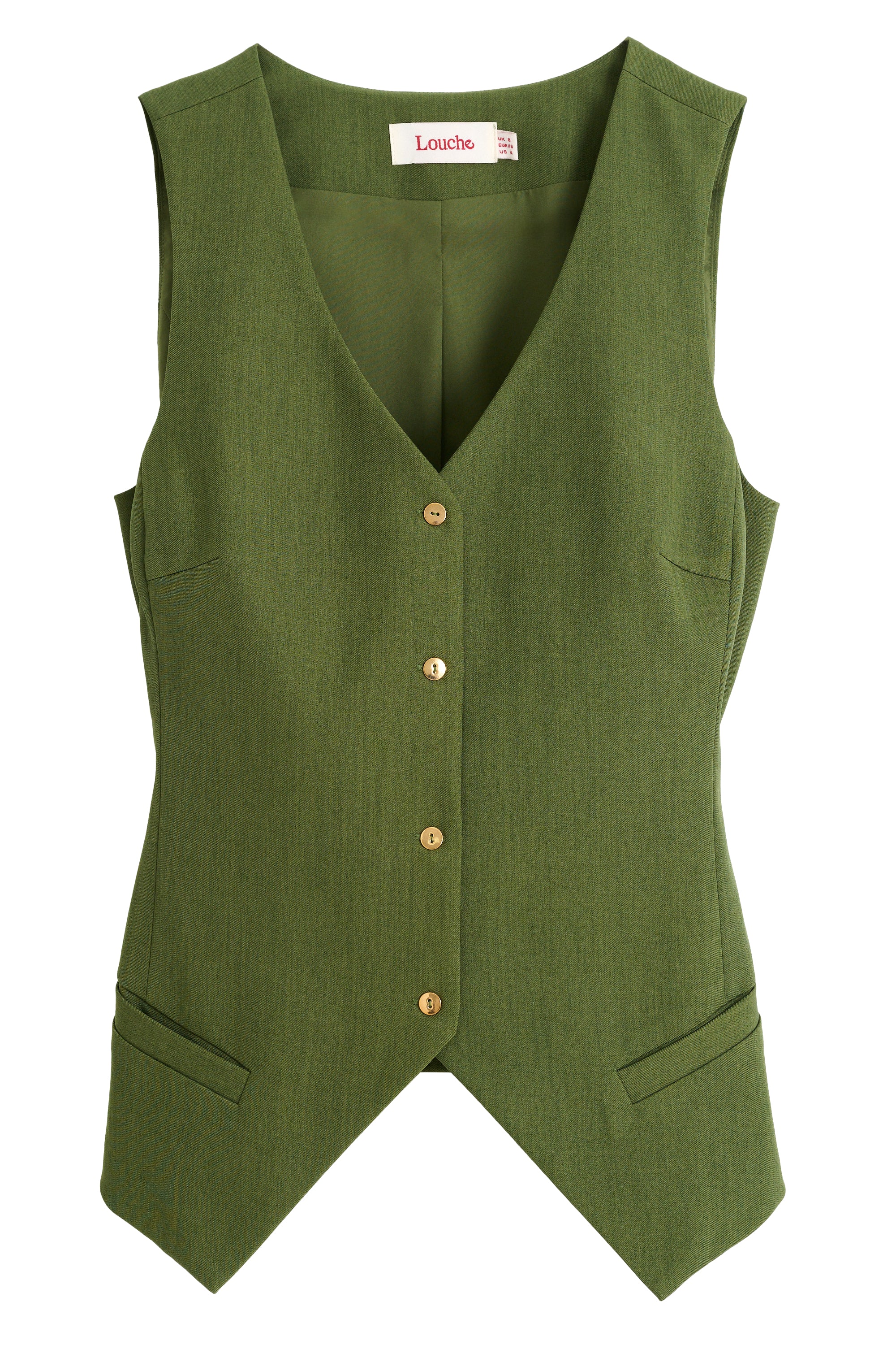 Tate Longline Tailored Waistcoat - Moss Green