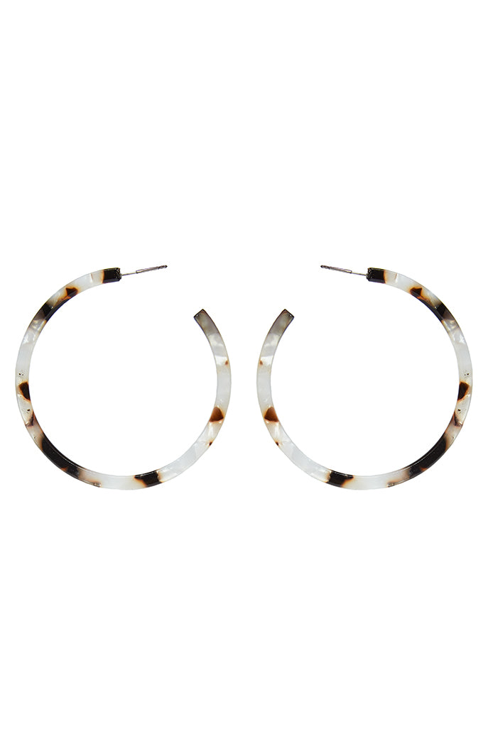 Tatum Tortoiseshell Hoop Earrings