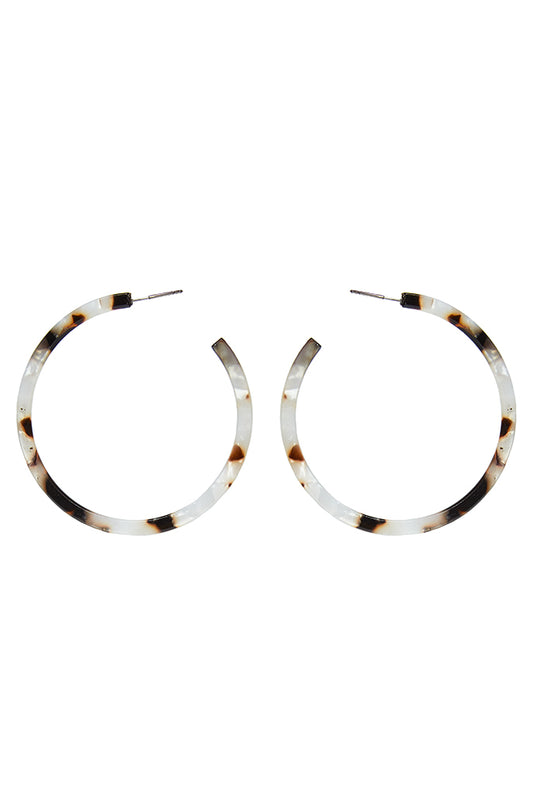 Tatum Tortoiseshell Hoop Earrings