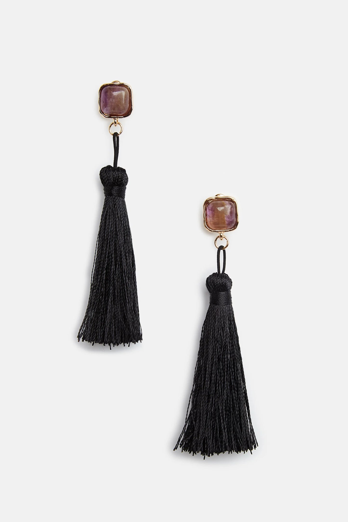 Louche Tempe Tassel Gemstone Earrings