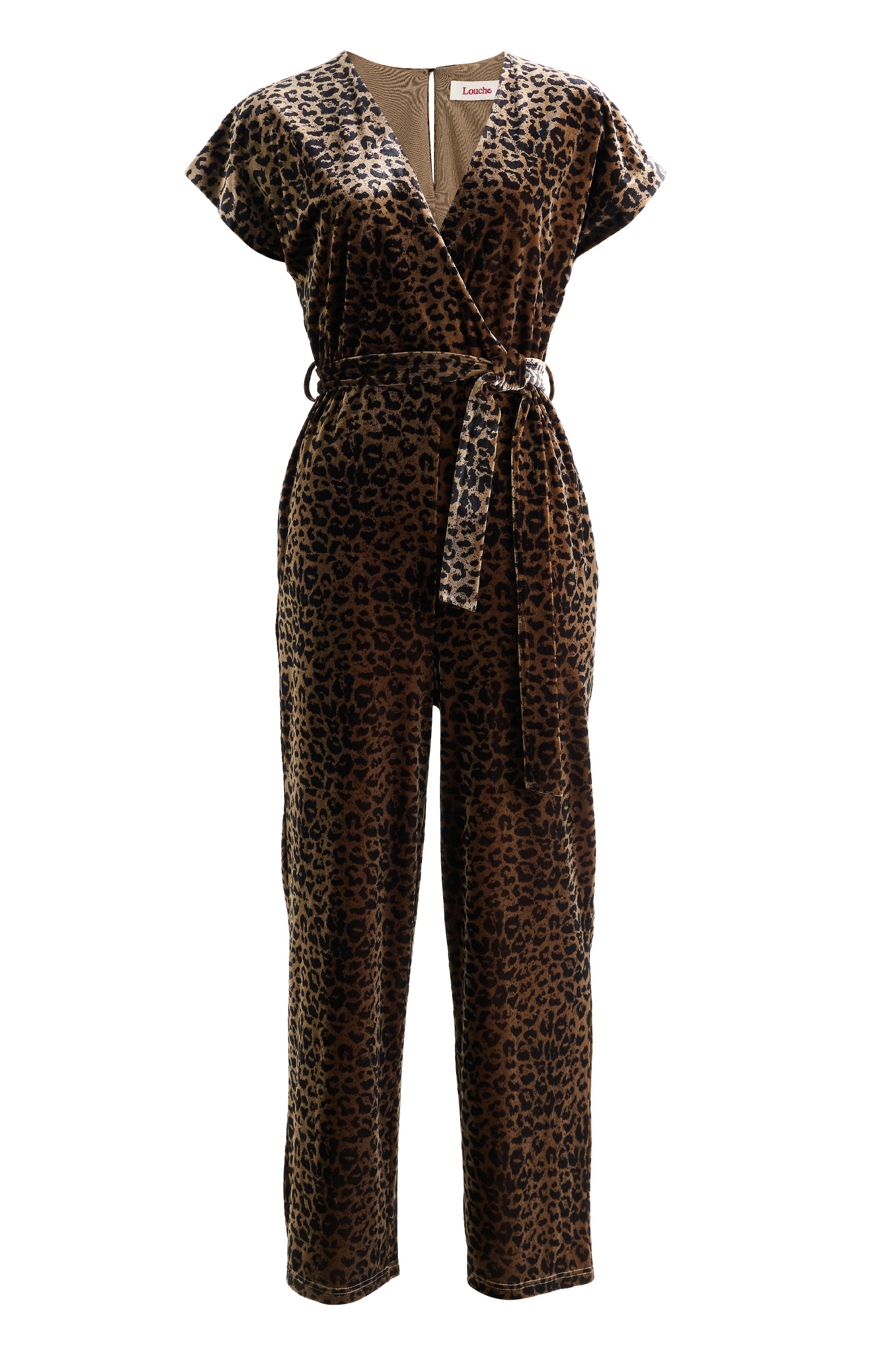 Tiffany Velvet Roar Jumpsuit - Taupe - Styled