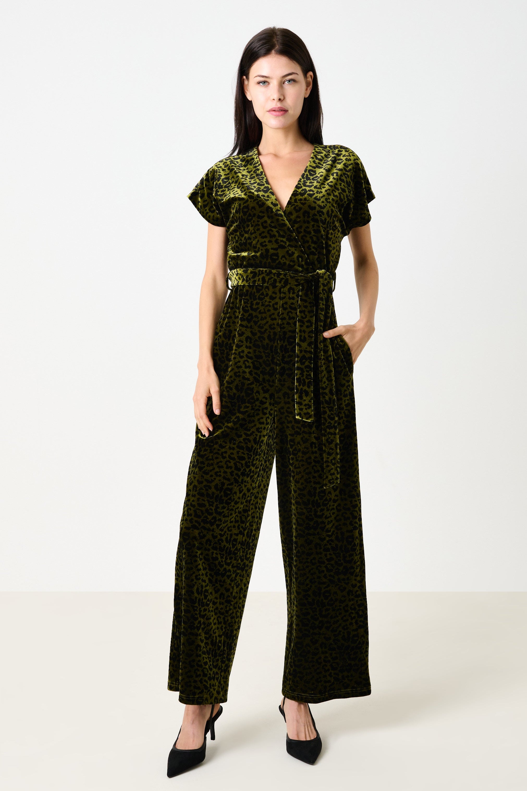 Tiffany Velvet Roar Jumpsuit - Kiwi