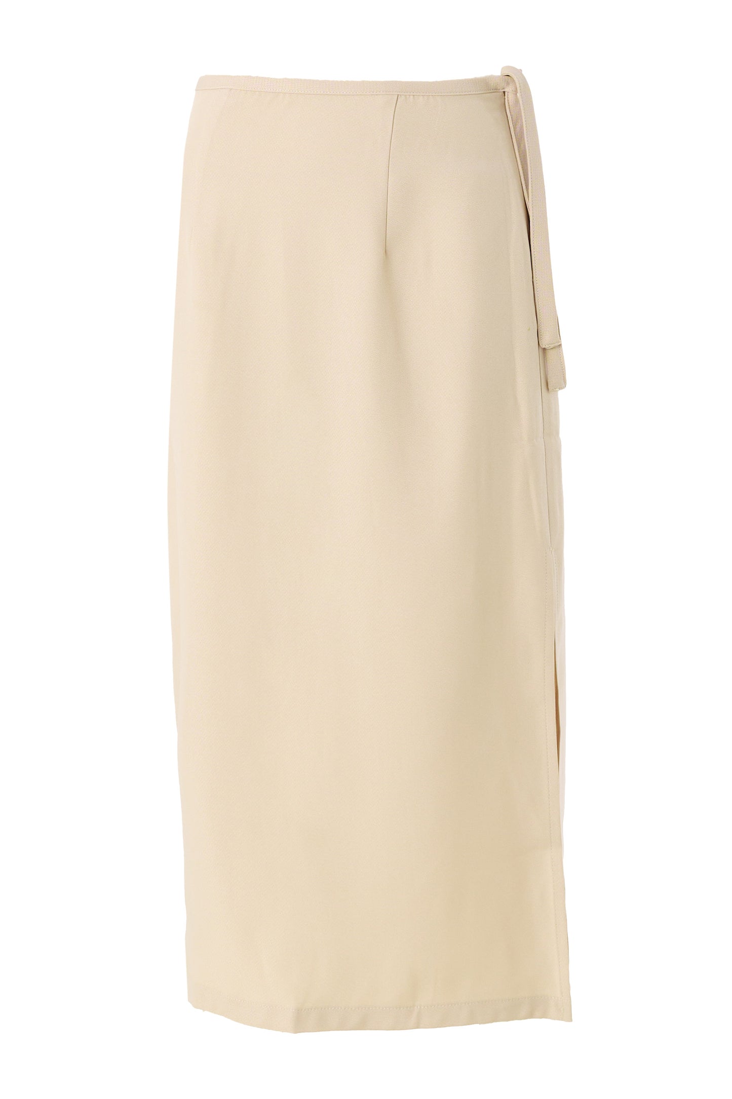 Timo Satin Back Crepe Sustainable Midi Skirt - Camel