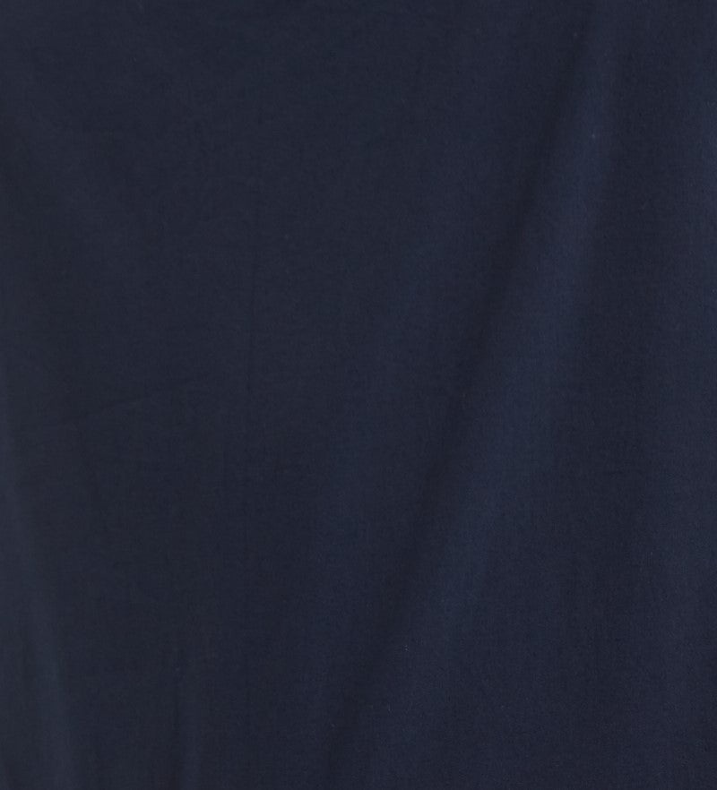 Tippie Navy Cotton Poplin Dungarees - Fabric & Print Detail
