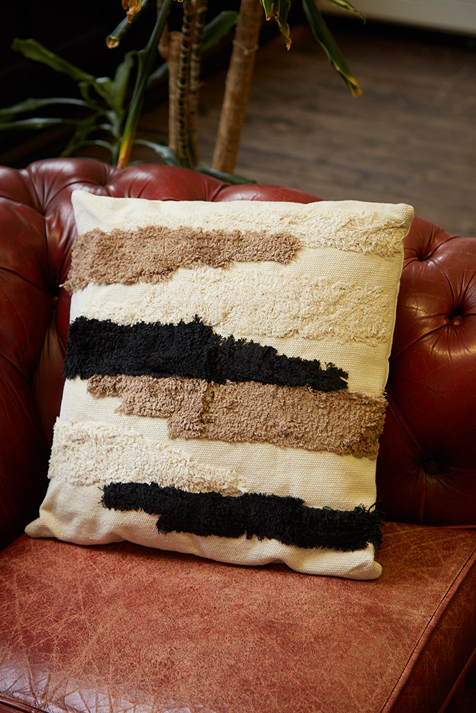 3 Colour Tufted Cushion