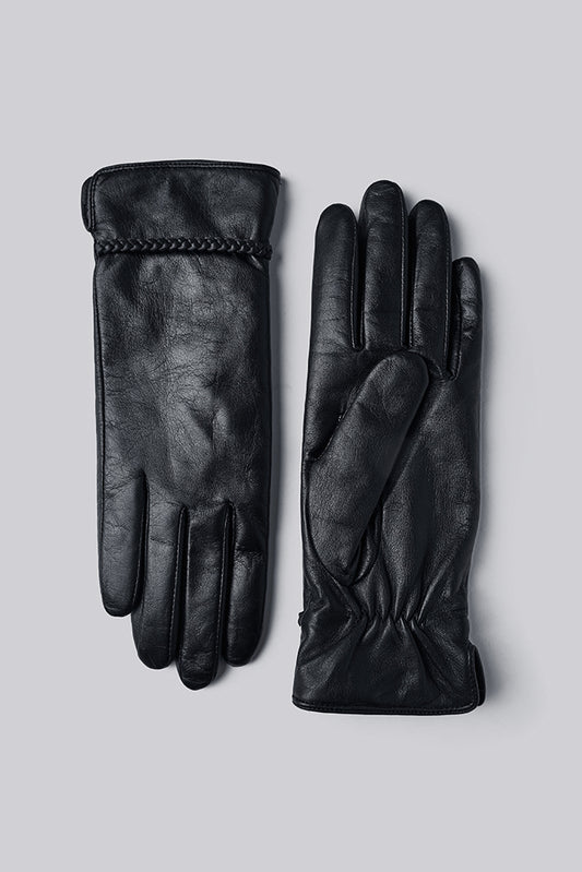 Tema Black Leather Gloves