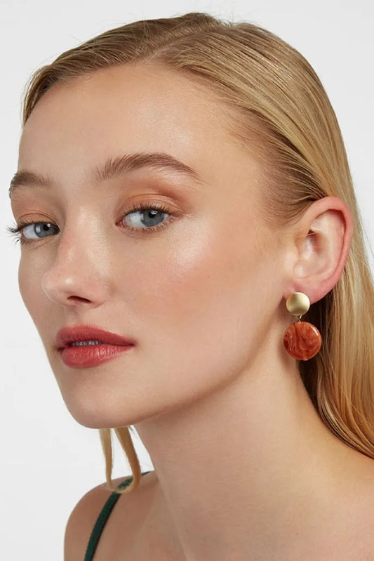 Joel Orange Drop Earrings
