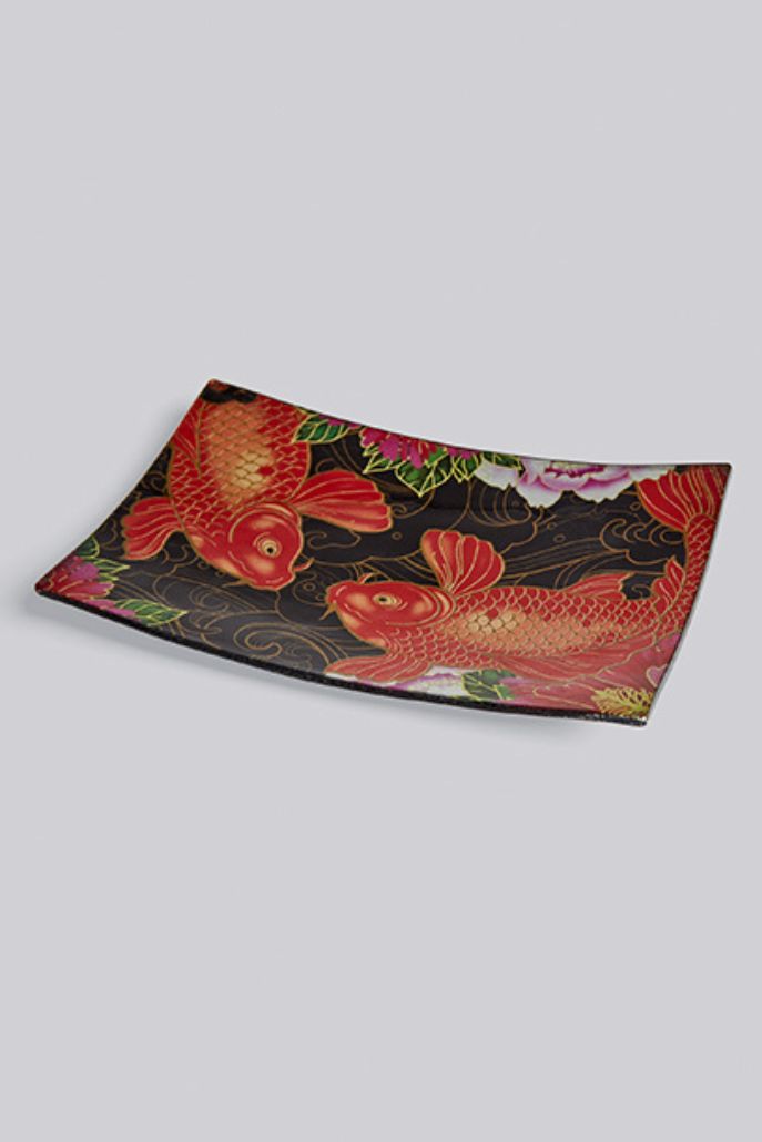 Koi Fish Trinket Tray Pink