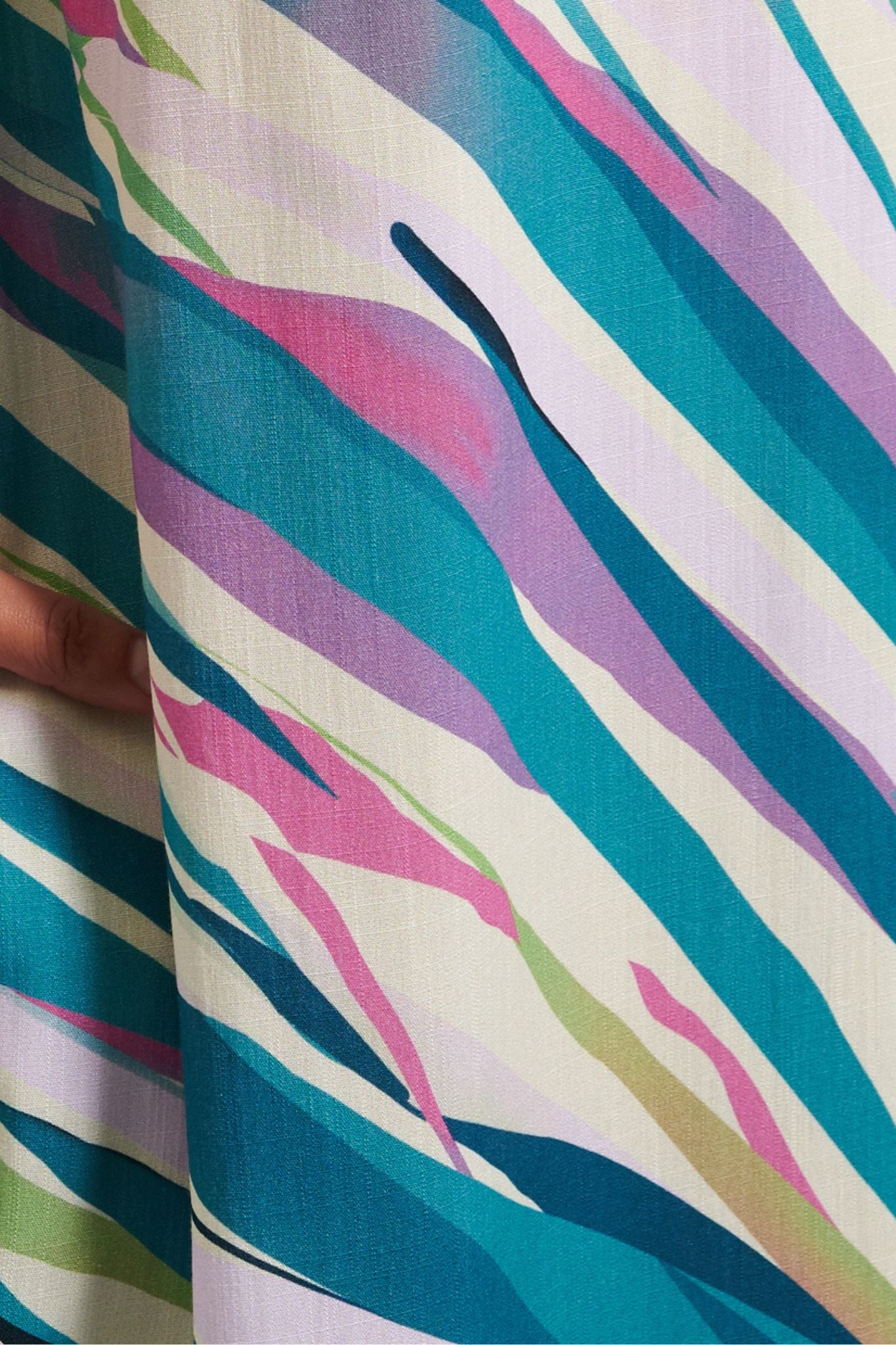 Jema Diagonal Wave Print Midi Sundress - Styled