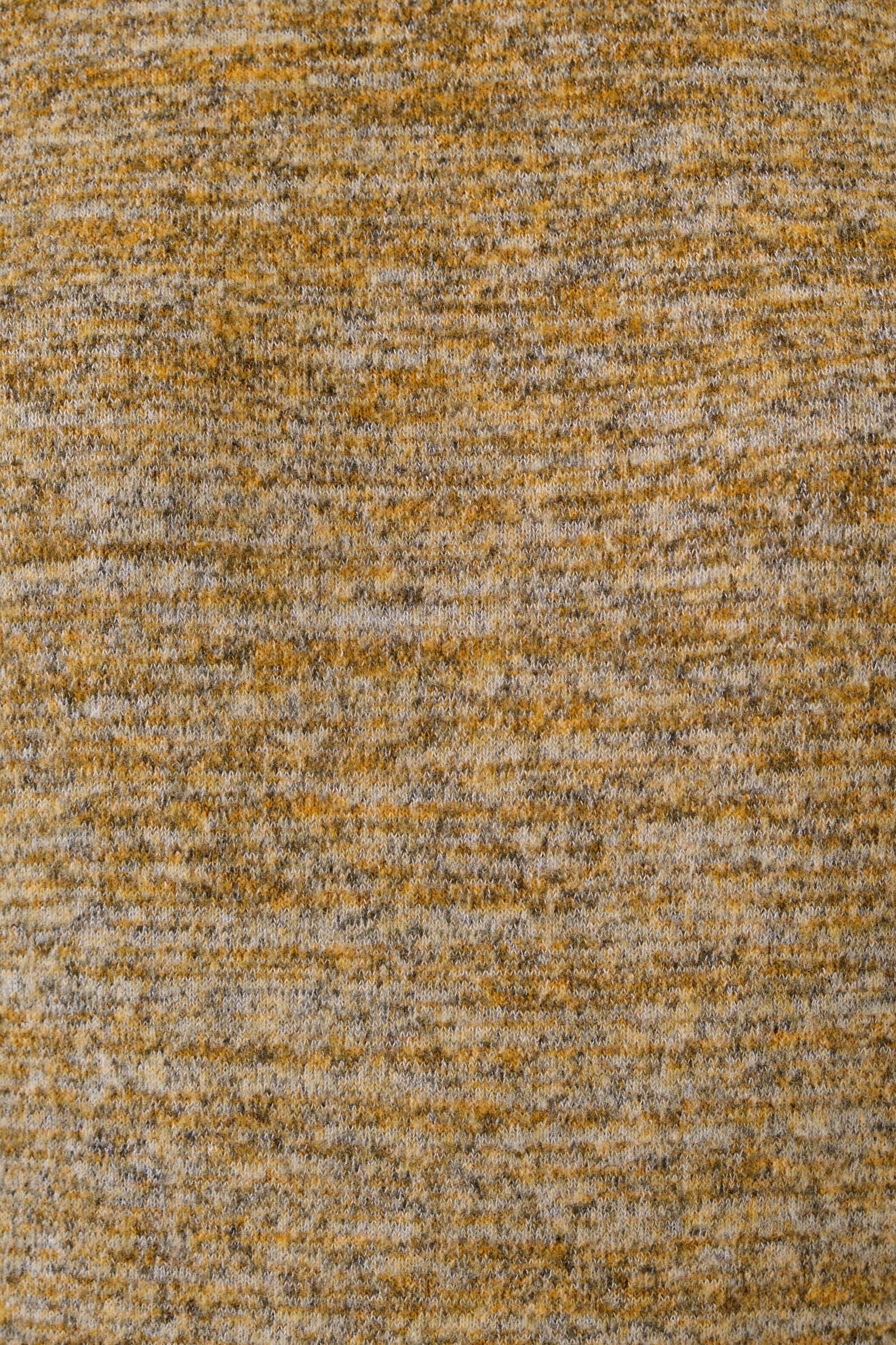 Vista Soft Marl Polo Neck Short Sleeve Top - Mustard - Detail 5