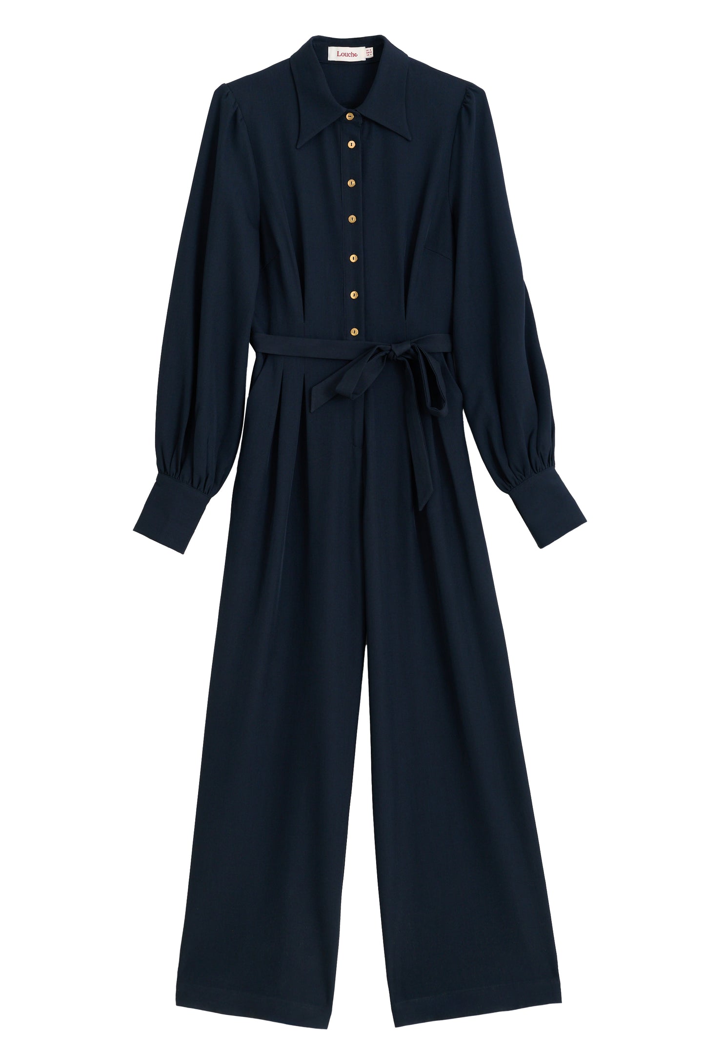 Yves Long Sleeve Jumpsuit - Dark Navy