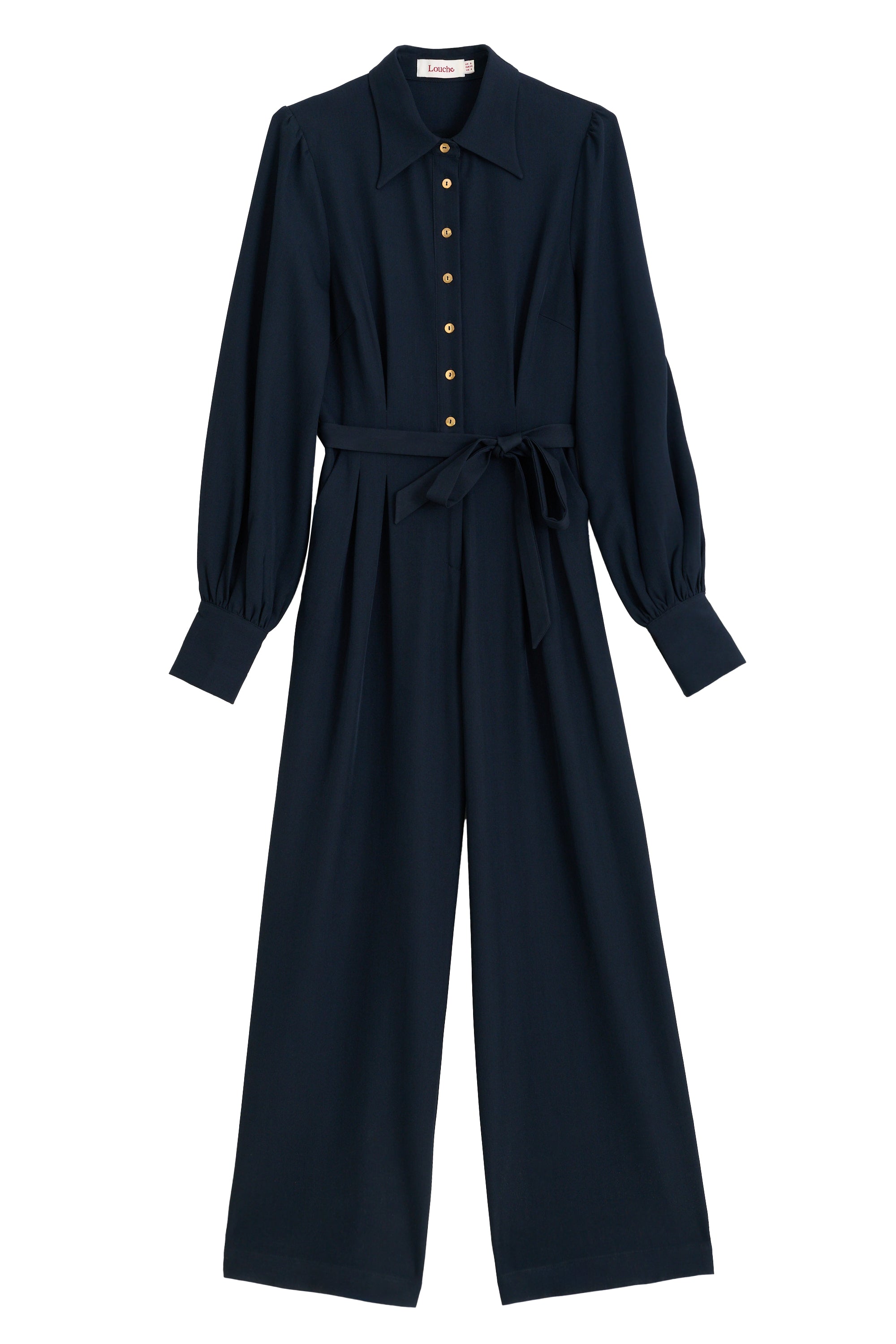 Yves Long Sleeve Jumpsuit - Dark Navy