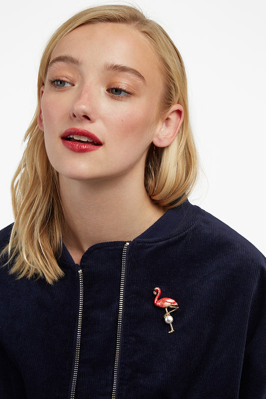 Edom Pink Flamingo Brooch