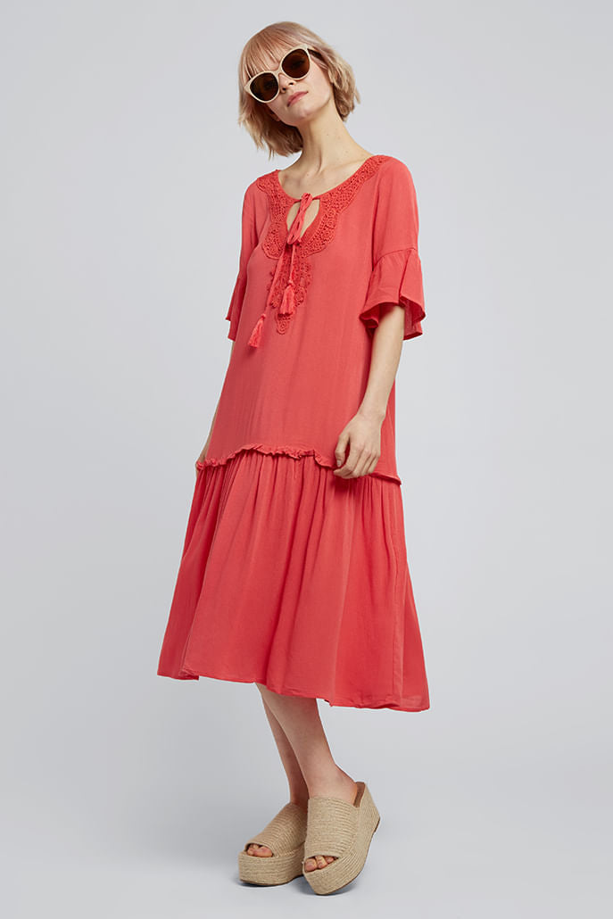 Louche Kamara Midi Tiered Dress