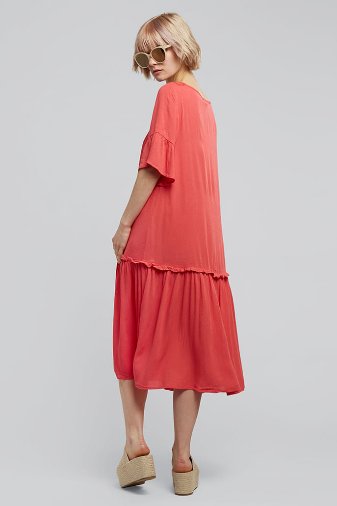 Louche Kamara Midi Tiered Dress