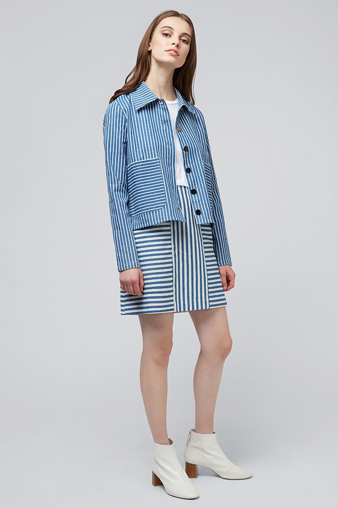 Louche Koto Stripe Chambray Jacket