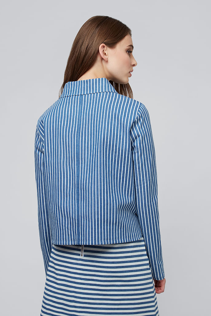 Louche Koto Stripe Chambray Jacket