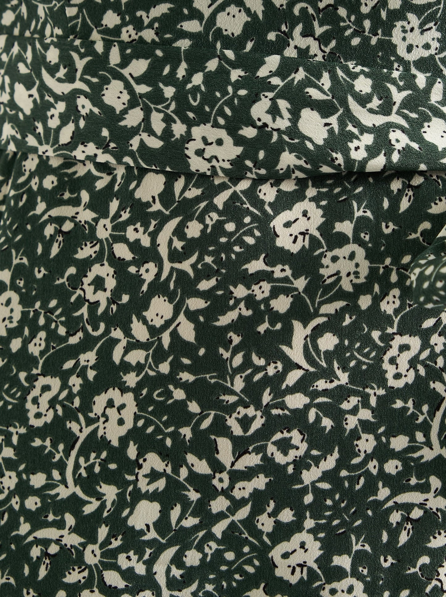 Emin Floral Print Tiered Midi Dress Green