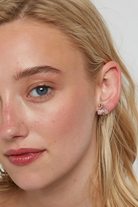 Maya Flamingo Pink Stud Earrings