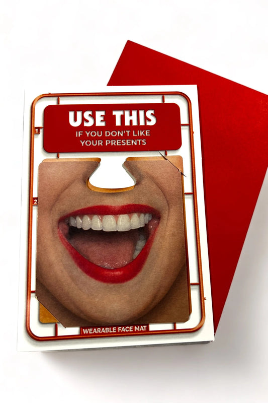 The Wearable Facemat Greeting Card