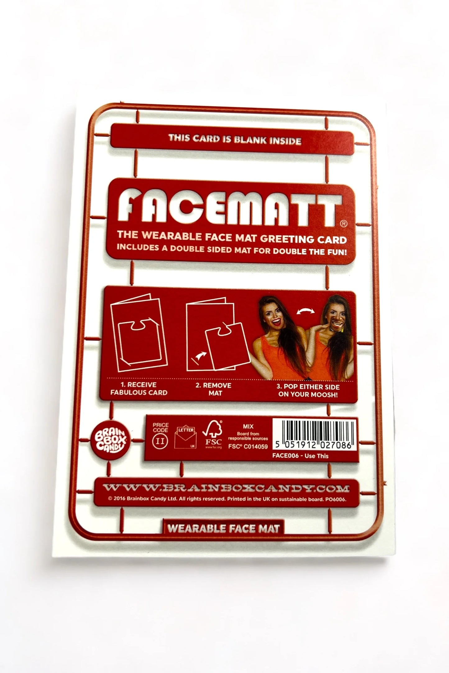 The Wearable Facemat Greeting Card