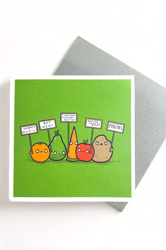 Vegetable Protest Card