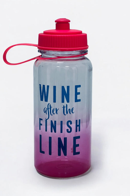 Wine After The Finish Line Water Bottle