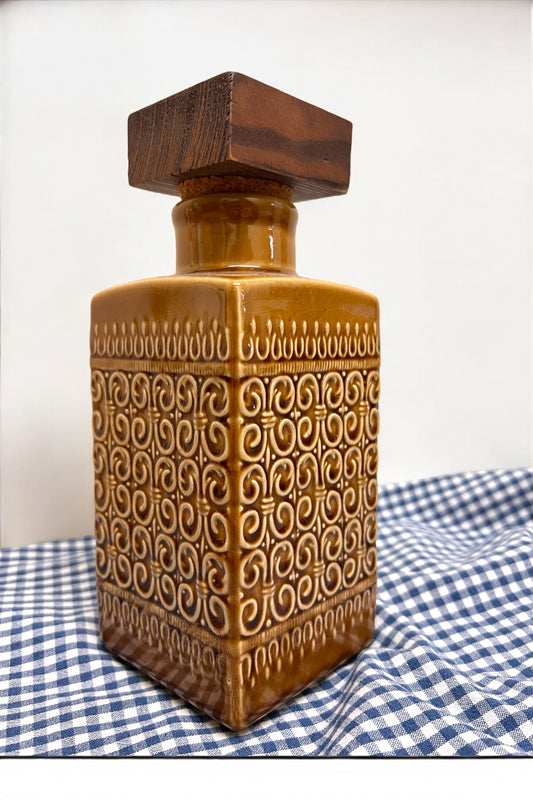 Vintage Style Brown Patterned Bottle
