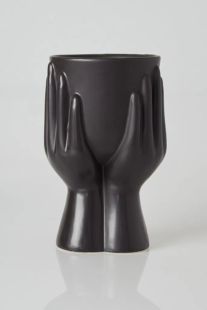 Hand Planter Black