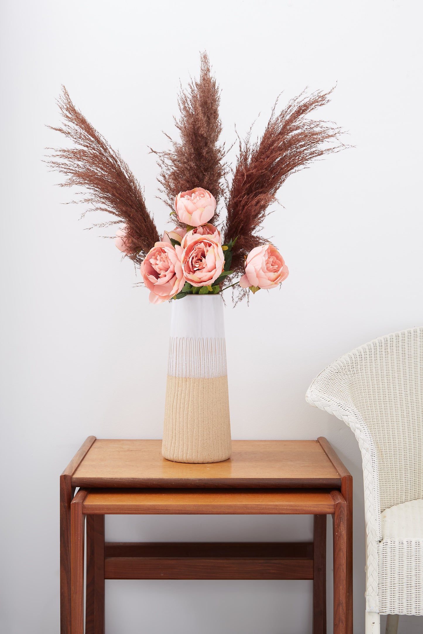 3 Stems of Chocolate Dried Pampas Grass
