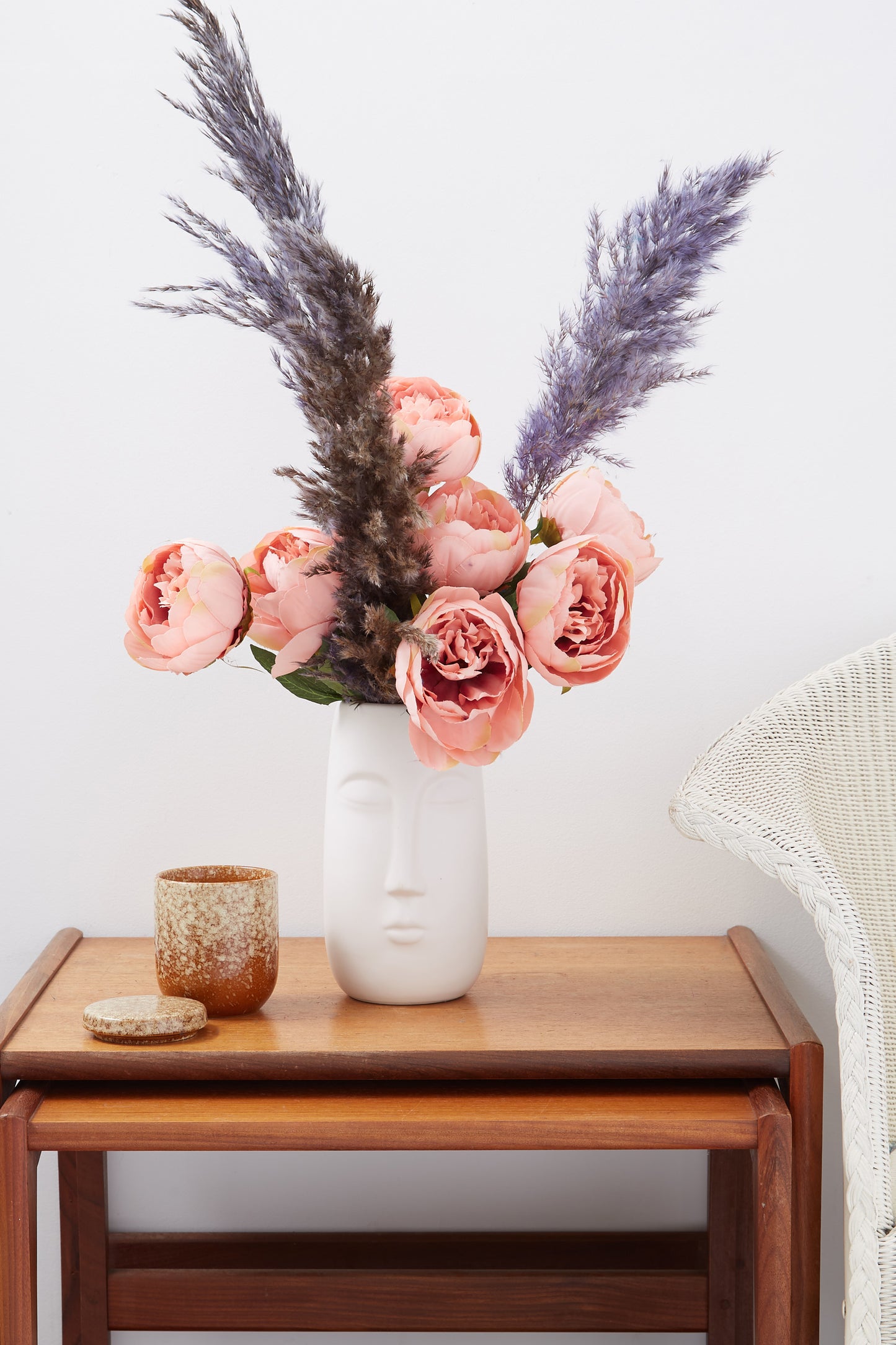 3 Stems of Lavender Pampas Grass