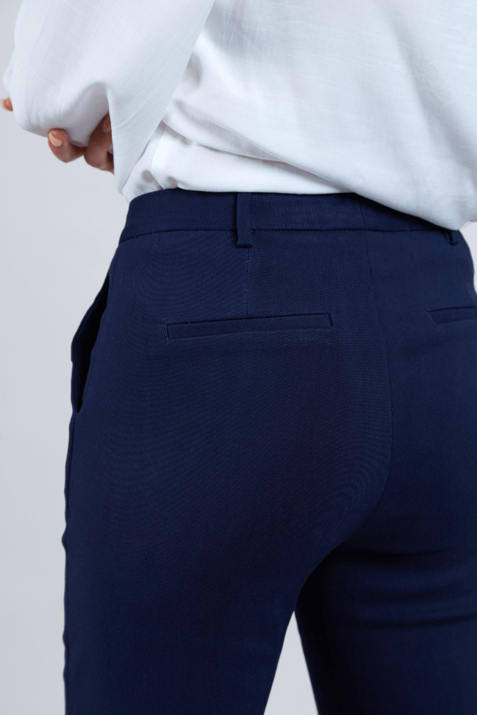 Louche Joele Slim Fit Trouser - Navy - Detail 2