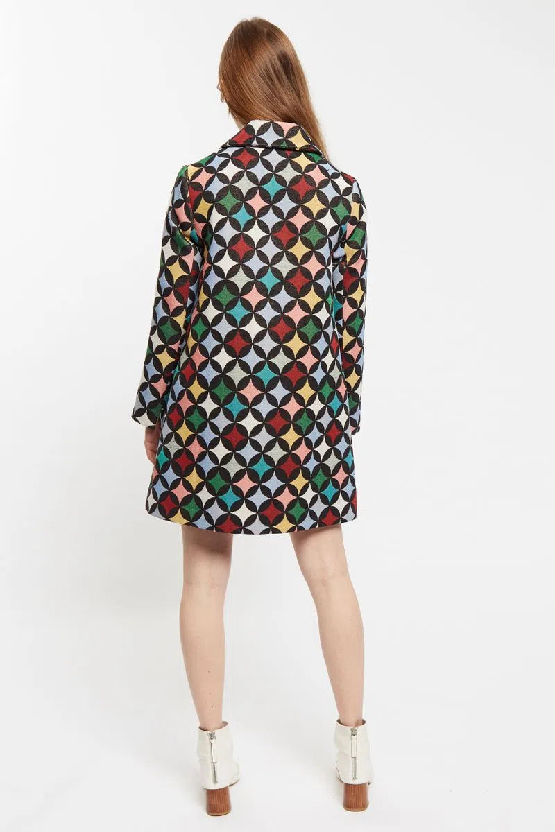 Dryden 60'S Circles Jacquard Mini Coat