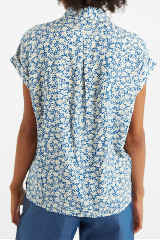 Abinaya Periwinkle Short Sleeved Shirt