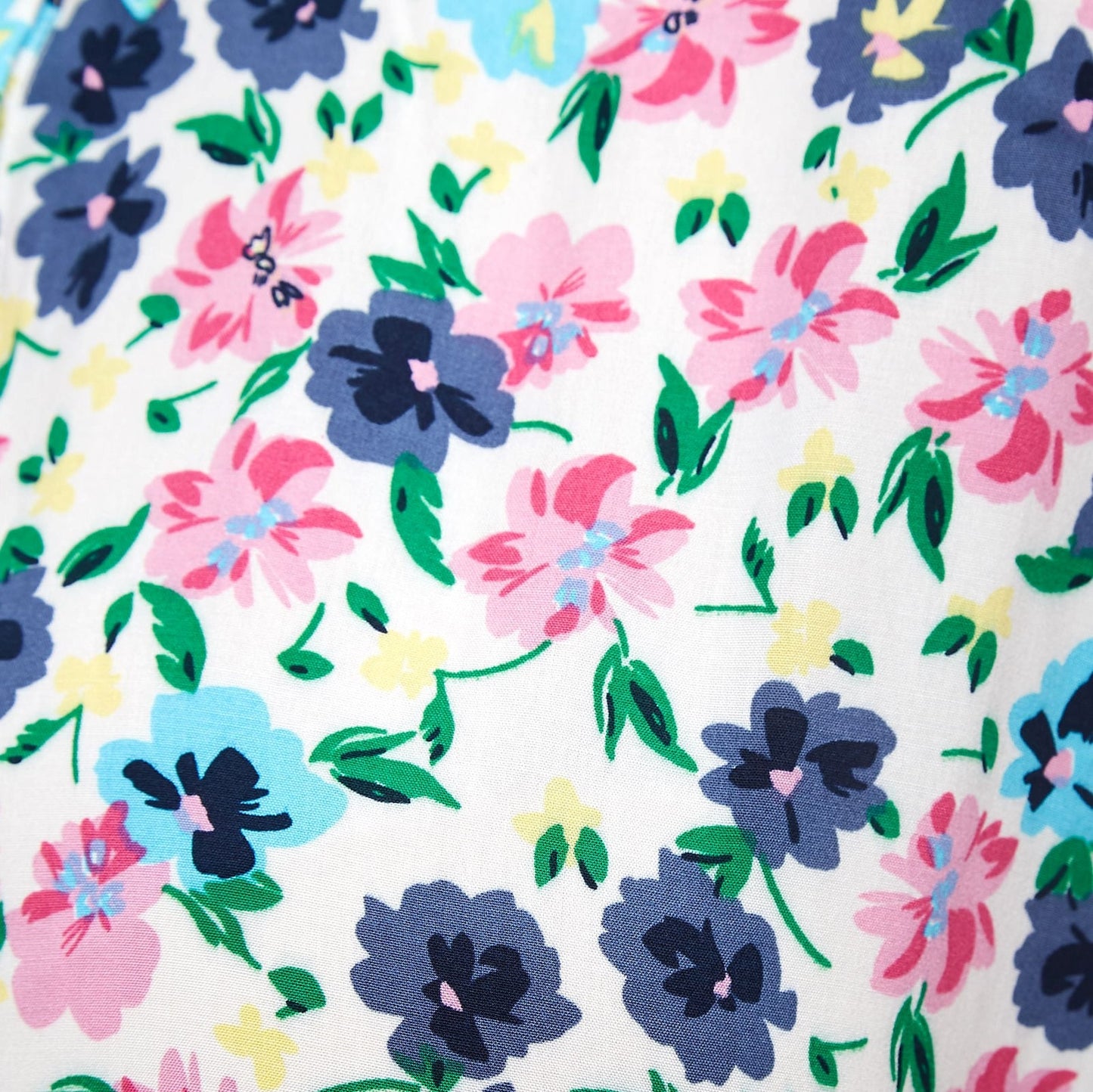 Louche Abinaya Summer Bloom Print Short Sleeved Shirt - White