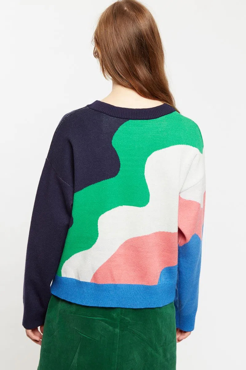 Abra Squiggle Engineered Jacquard Jumper