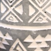 Medium Embossed Aztec Concrete Candle With Stand