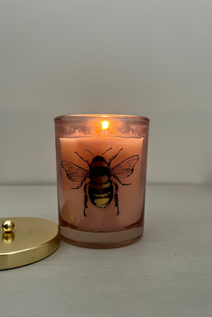 Rose scented Bee Candle