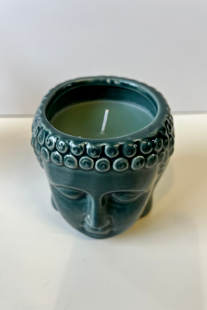 Buddha Candle TEAL - Styled