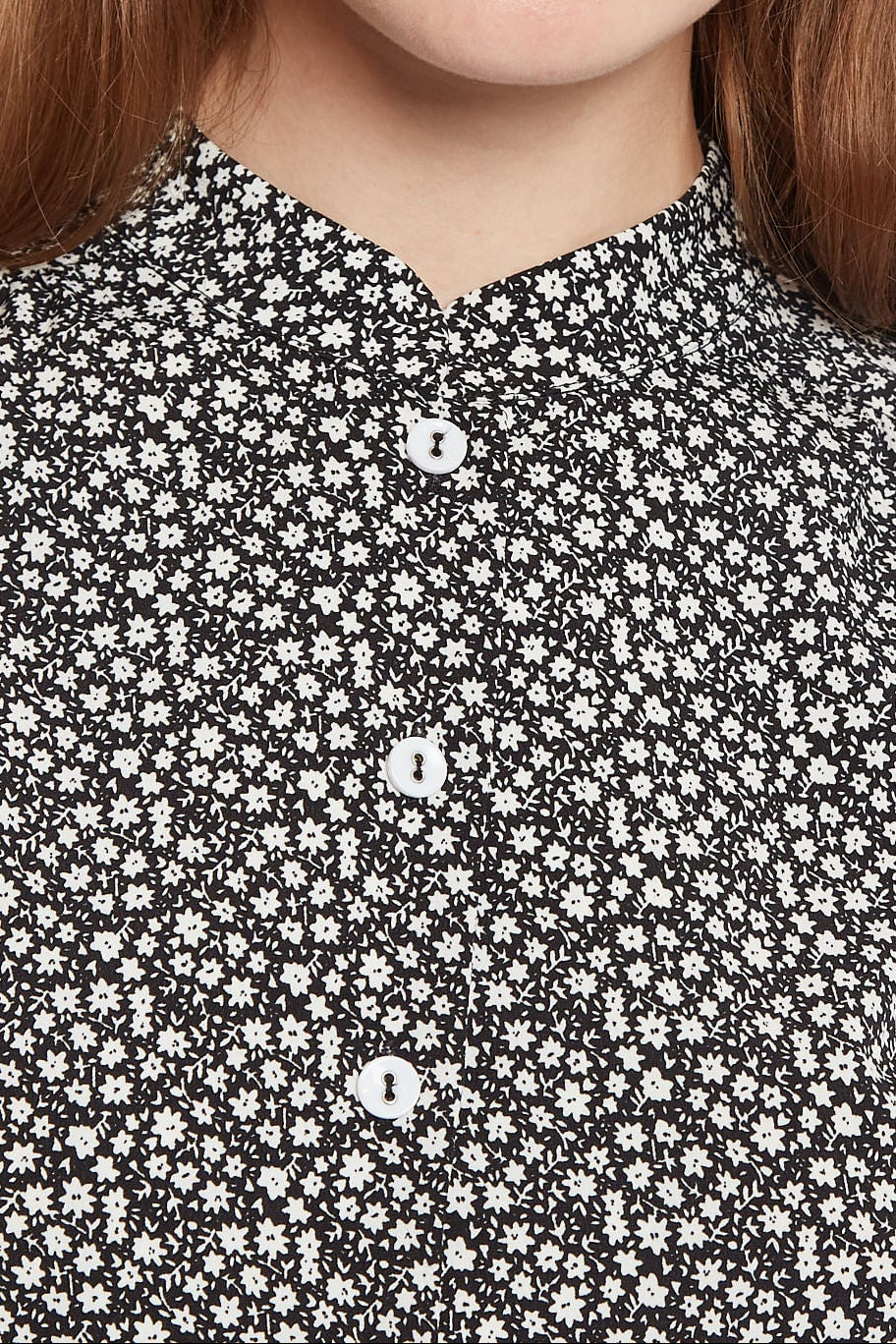 Clancy Candy Bud Black & White Long Sleeve Blouse - Detail 2