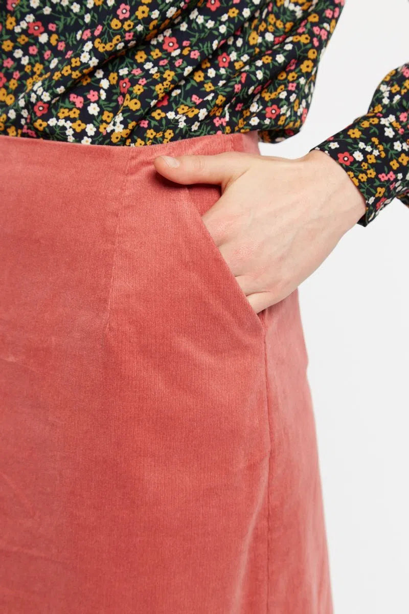 Dylan Baby Cord A Line Mini Skirt Blush Pink - Detail 1