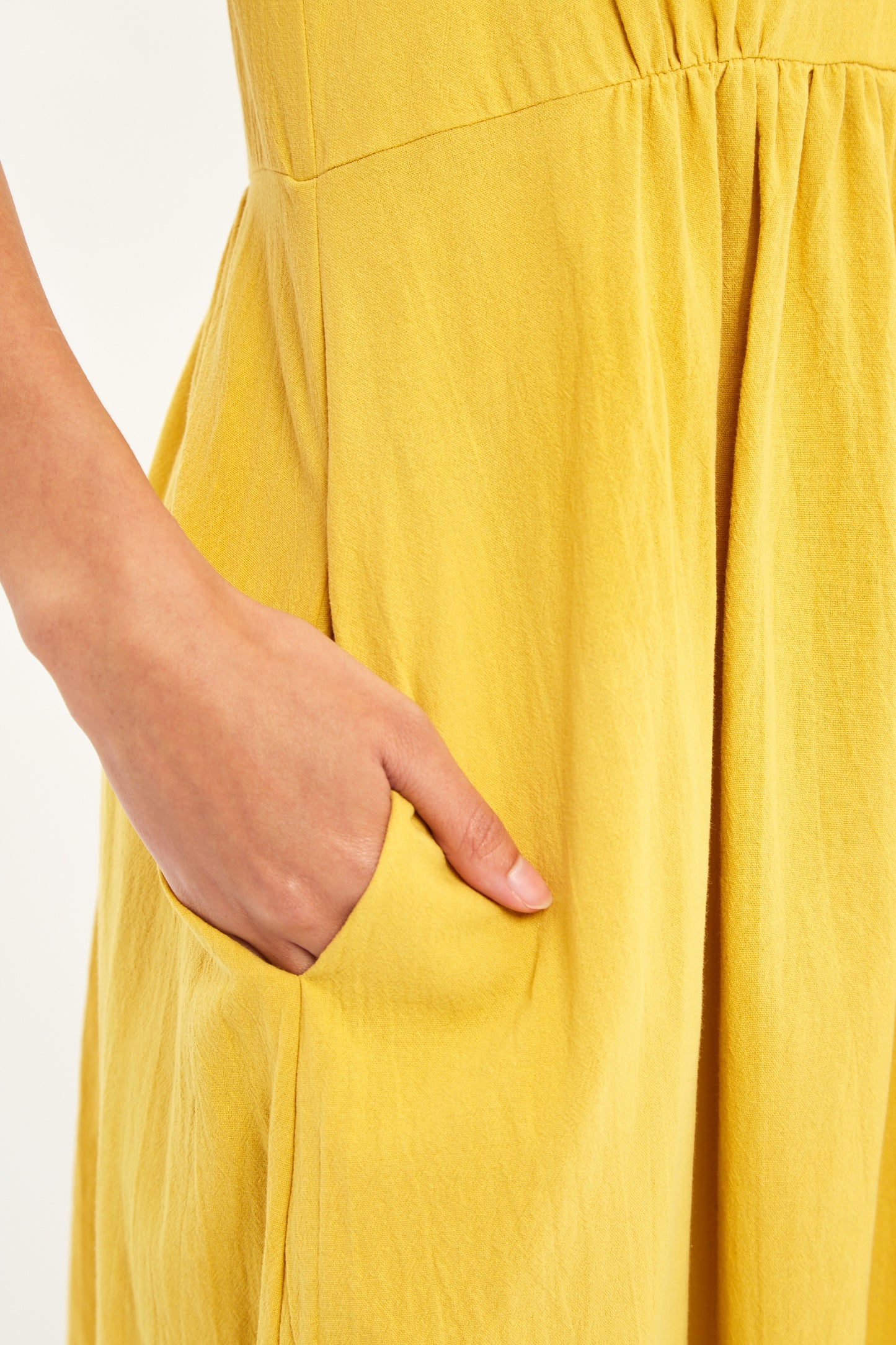 Cosima Yellow V- Neck Mini Dress