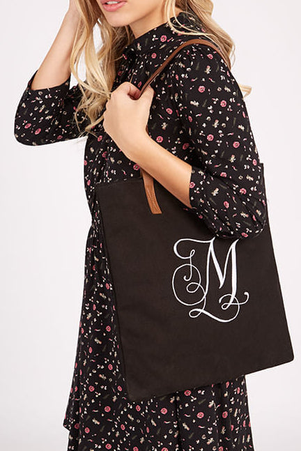 Cara Letter Canvas Tote Bag