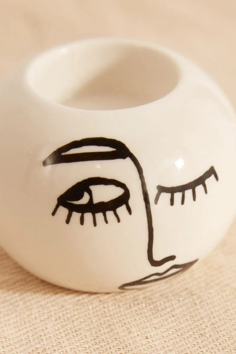 Face Candle Holder - Styled