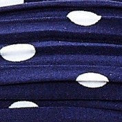 Louche Dotty Printed Headband - Navy / White - Fabric & Print Detail