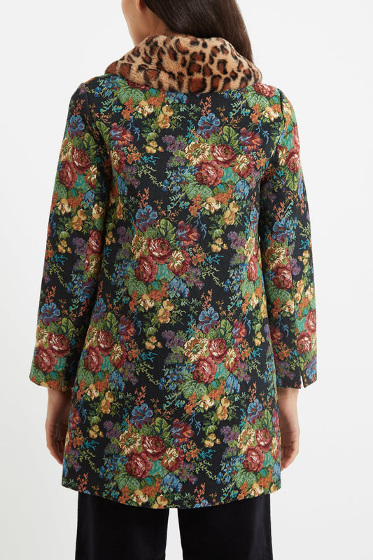 Louche Dryden Flower Mix Jacquard Coat