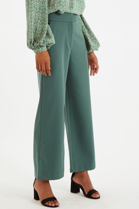Elina Straight Leg Trouser Dark Green