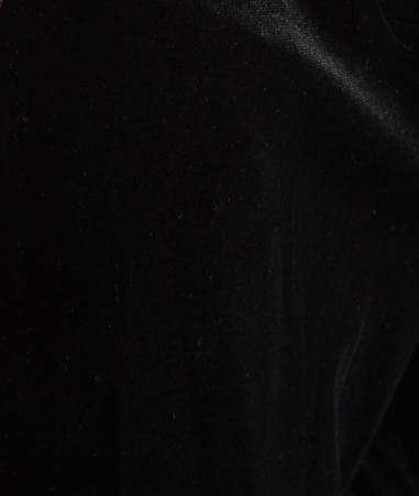 Elina Velvet Straight Leg Trouser Black - Fabric & Print Detail